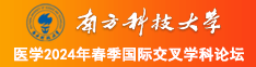 裸体美女插逼南方科技大学医学2024年春季国际交叉学科论坛